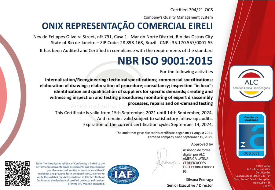 Certificação de Qualidade Iso 9001:2015