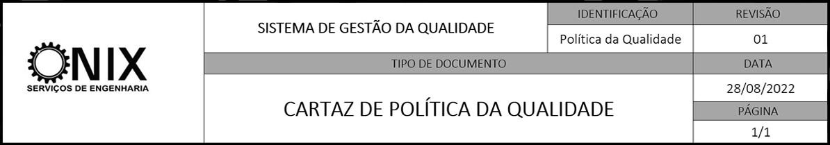 Política de Qualidade